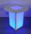 30 Inch Round Glow Table with Light Up Column Base