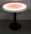 30 Inch Round Light Up Glow Top Table with Round Black Base