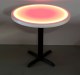 30 Round Light Up Glow Top Table with Black Cross Base