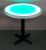30 Round Light Up Glow Top Table with Black Cross Base
