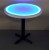 30 Round Light Up Glow Top Table with Black Cross Base