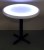 30 Round Light Up Glow Top Table with Black Cross Base