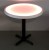 30 Round Light Up Glow Top Table with Black Cross Base