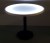 36 Inch Round Light Up Glow Top Table with Round Black Base