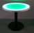 36 Inch Round Light Up Glow Top Table with Round Black Base