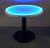 36 Inch Round Light Up Glow Top Table with Round Black Base