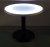 36 Inch Round Light Up Glow Top Table with Round Black Base