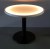 36 Inch Round Light Up Glow Top Table with Round Black Base