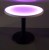 36 Inch Round Light Up Glow Top Table with Round Black Base