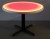 42 Round Light Up Glow Top Table with Black Cross Base