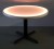 42 Round Light Up Glow Top Table with Black Cross Base