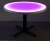 42 Round Light Up Glow Top Table with Black Cross Base