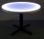 42 Round Light Up Glow Top Table with Black Cross Base