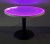 42 Inch Round Light Up Glow Top Table with Round Black Base