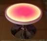 24 Inch Round Portable Light Up Top Round Coffee Table