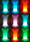 Acrylic Top LED Glow Spandex Cocktail Table