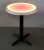 24 Round Light Up Glow Top Table with Black Cross Base