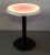 24 Inch Round Light Up Glow Top Table with Round Black Base