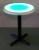 24 Round Light Up Glow Top Table with Black Cross Base