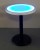 24 Inch Round Light Up Glow Top Table with Round Black Base