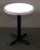 24 Round Light Up Glow Top Table with Black Cross Base