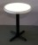 24 Round Light Up Glow Top Table with Black Cross Base