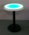 24 Inch Round Light Up Glow Top Table with Round Black Base