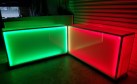 18 x 72 Light Up Glow Counter Bar Height On Wheels